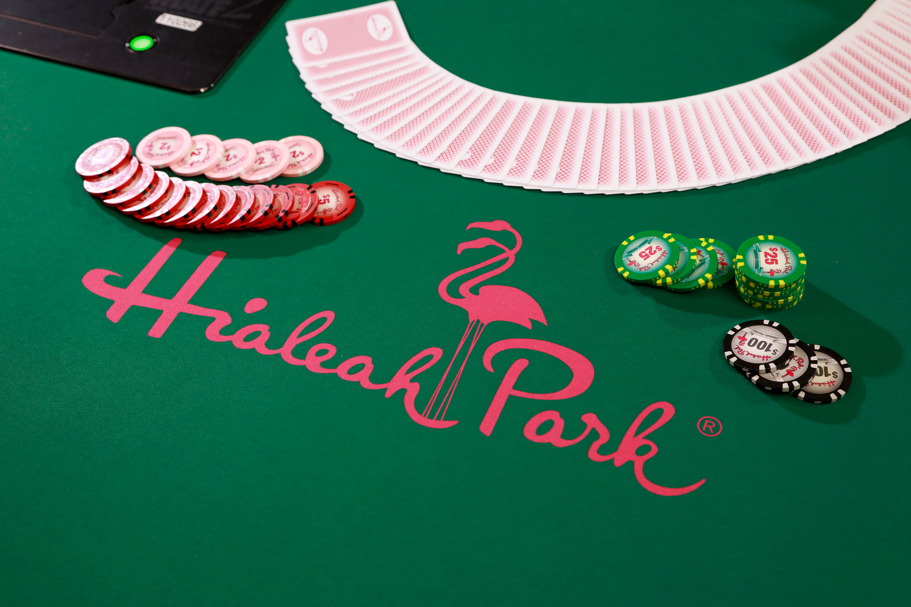 Hialeah Park Casino poker table