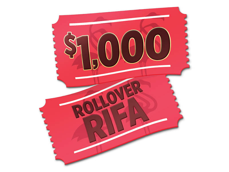 $1,000 Rollover Rifa