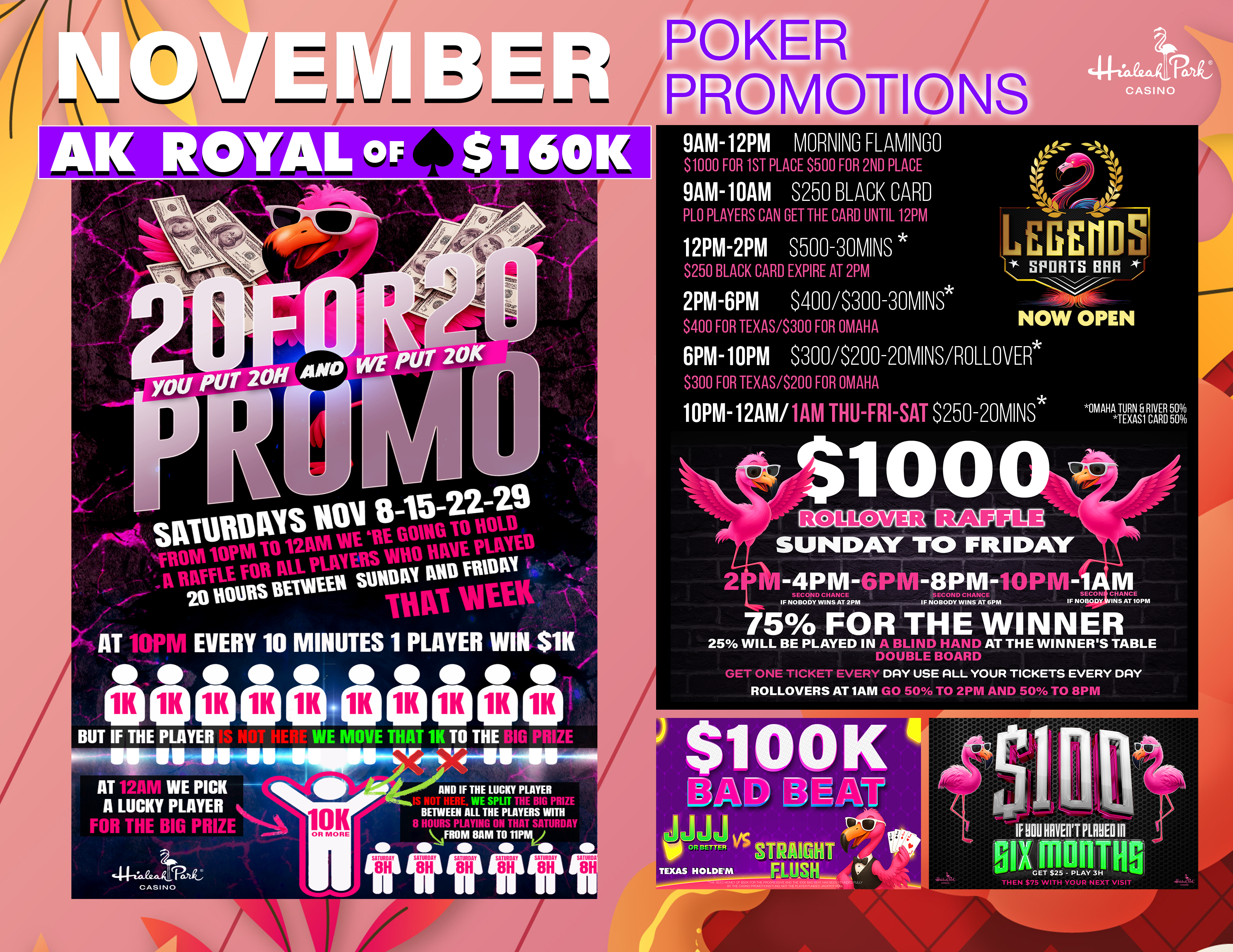November Poker Calendar