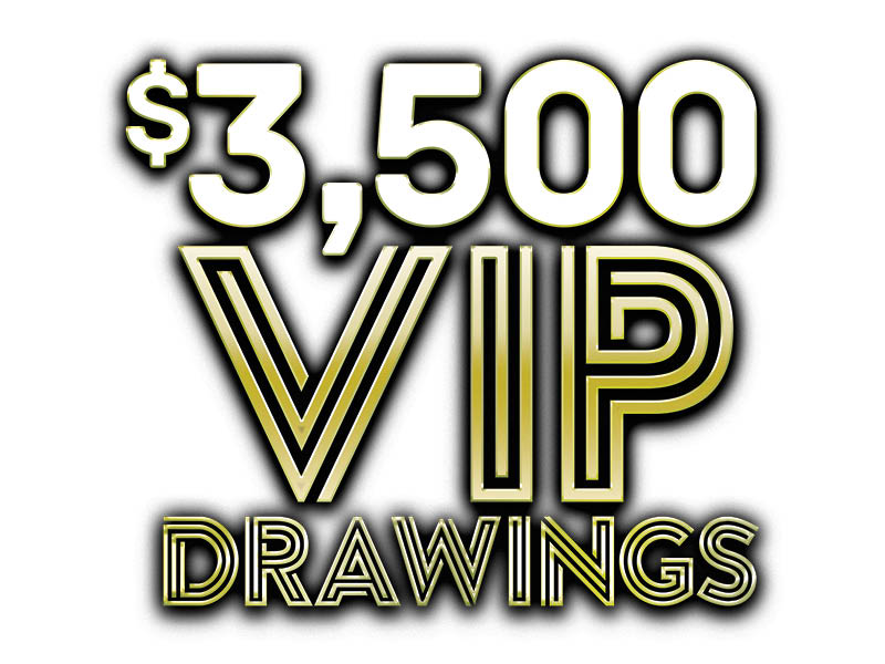 $3,500 VIP Drawings