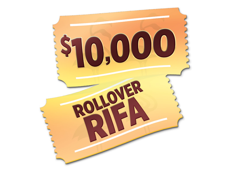 $10,000 Rollover Rifa
